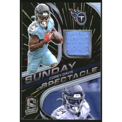 2020 Panini Spectra Sunday Spectacle Materials Hyper #24 Corey Davis