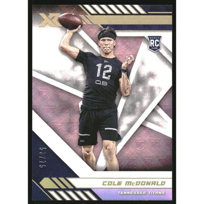 2020 Panini XR White #186 Cole McDonald