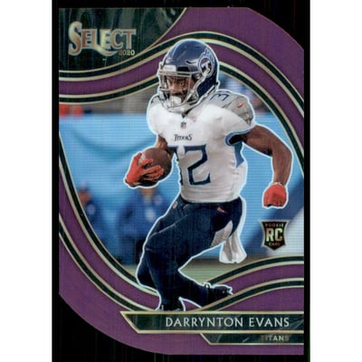 2020 Select Prizm Purple Die Cut #378 Darrynton Evans