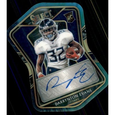 2020 Select Rookie Signatures Prizm Tie Dye Die Cut #33 Darrynton Evans/25