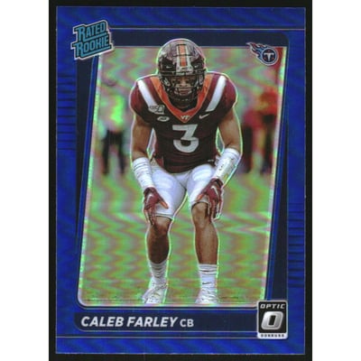 2021 Donruss Optic Rated Rookie Preview Blue #339 Caleb Farley