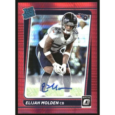 2021 Donruss Optic Rated Rookies Autographs Red Hyper #300 Elijah Molden