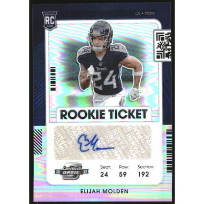 2021 Panini Contenders Optic Silver #174 Elijah Molden AU