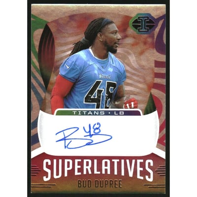 2021 Panini Illusions Superlatives Autographs Red #15 Bud Dupree/75