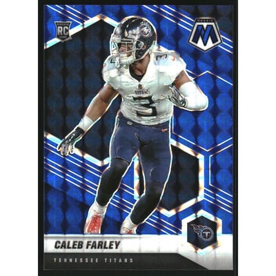 2021 Panini Mosaic Mosaic Blue #345 Caleb Farley