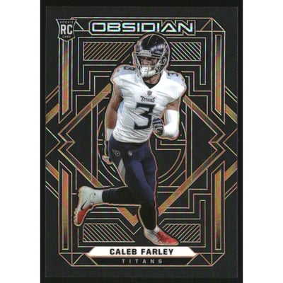 2021 Panini Obsidian Electric Etch Orange #168 Caleb Farley