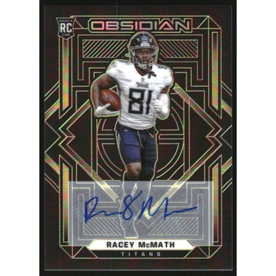 2021 Panini Obsidian Rookie Autographs Electric Etch Yellow #154 Racey McMath/25