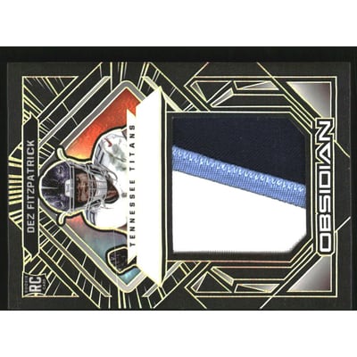 2021 Panini Obsidian Volcanic Materials Electric Etch Yellow #33 Dez Fitzpatrick