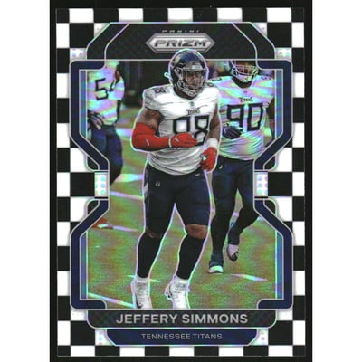2021 Panini Prizm Prizms Black and White Checker #5 Jeffery Simmons