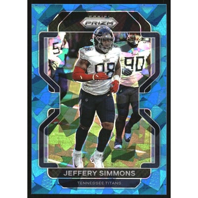 2021 Panini Prizm Prizms Blue Ice #5 Jeffery Simmons