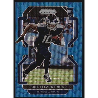 2021 Panini Prizm Prizms Blue Wave #366 Dez Fitzpatrick