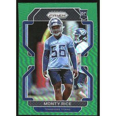 2021 Panini Prizm Prizms Green #420 Monty Rice