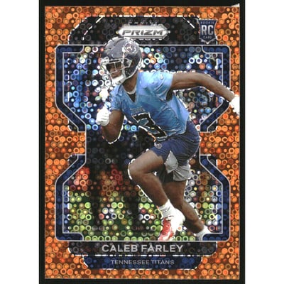 2021 Panini Prizm Prizms Orange Disco #375 Caleb Farley