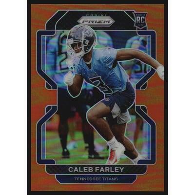 2021 Panini Prizm Prizms Orange #375 Caleb Farley