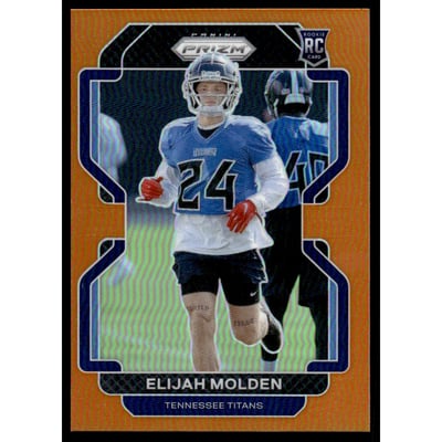 2021 Panini Prizm Prizms Orange #422 Elijah Molden