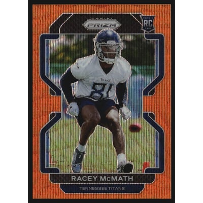 2021 Panini Prizm Prizms Orange Wave #409 Racey McMath