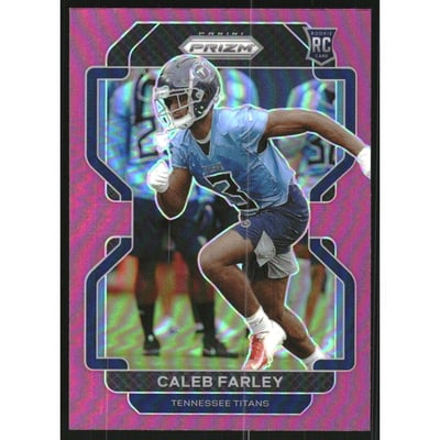 2021 Panini Prizm Prizms Pink #375 Caleb Farley