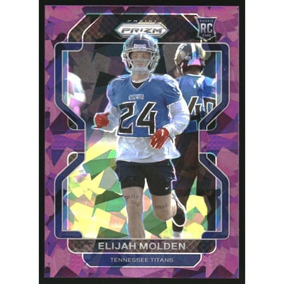 2021 Panini Prizm Prizms Purple Ice #422 Elijah Molden