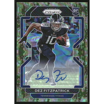 2021 Panini Prizm Rookie Autographs Prizms Camo #366 Dez Fitzpatrick