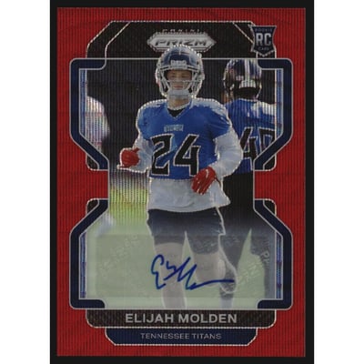 2021 Panini Prizm Rookie Autographs Prizms Red Wave #422 Elijah Molden
