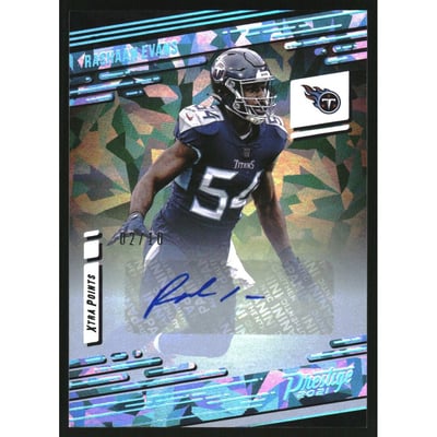 2021 Prestige Xtra Points Signatures Premium Platinum #180 Rashaan Evans/10