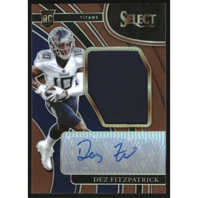 2021 Select Jumbo Rookie Signature Swatches Prizm Copper #33 Dez Fitzpatrick/49