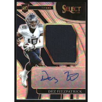 2021 Select Jumbo Rookie Signature Swatches Prizm #33 Dez Fitzpatrick/99