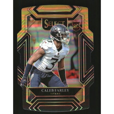 2021 Select Prizm Black and Gold Die Cut #287 Caleb Farley