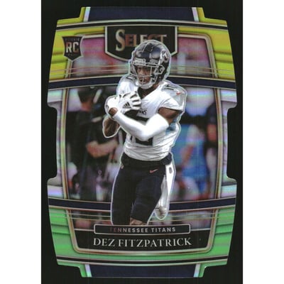 2021 Select Prizm Green and Yellow Die Cut #72 Dez Fitzpatrick