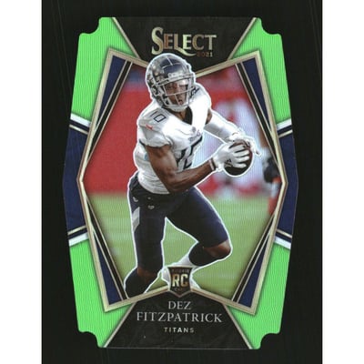2021 Select Prizm Neon Green Die Cut #172 Dez Fitzpatrick