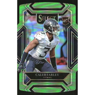 2021 Select Prizm Neon Green Die Cut #287 Caleb Farley
