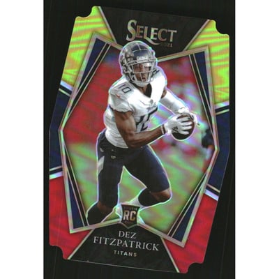 2021 Select Prizm Red and Yellow Die Cut #172 Dez Fitzpatrick