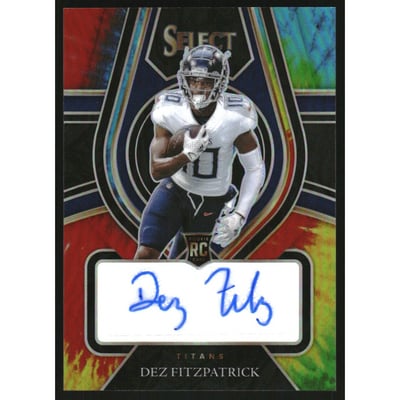 2021 Select Rookie Signatures Prizm Tie Dye #32 Dez Fitzpatrick/25