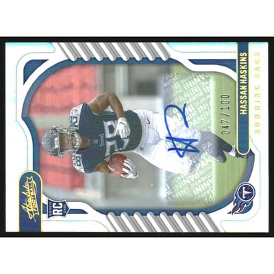 2022 Absolute Signature Rookies Spectrum #142 Hassan Haskins/100