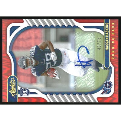 2022 Absolute Signature Rookies Spectrum Red #142 Hassan Haskins/75