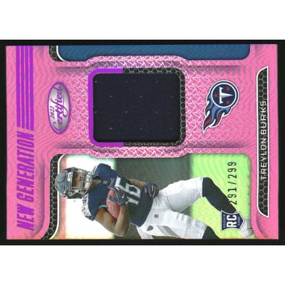 2022 Certified New Generation Jerseys Mirror Pink #10 Treylon Burks/299