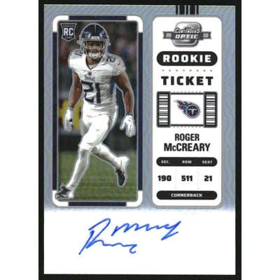 2022 Panini Contenders Optic Silver #194 Roger McCreary AU