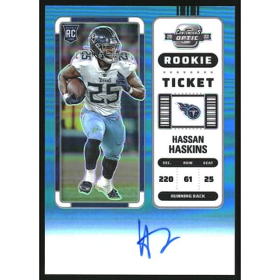 2022 Panini Contenders Optic Teal #119 Hassan Haskins