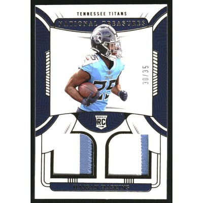 2022 Panini National Treasures Rookie Dual Materials Gold #37 Hassan Haskins