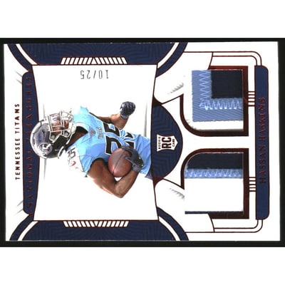 2022 Panini National Treasures Rookie Dual Materials Jersey Number Red #37 Hassan Haskins/25