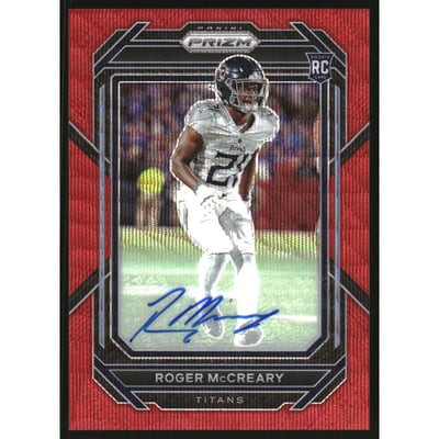 2022 Panini Prizm Autographs Prizms Red Wave #382 Roger McCreary