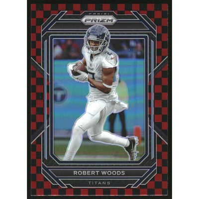 2022 Panini Prizm Prizms Black and Red Checker #285 Robert Woods