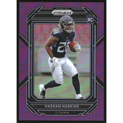 2022 Panini Prizm Prizms Purple #326 Hassan Haskins