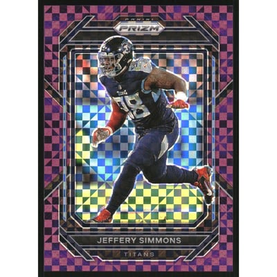 2022 Panini Prizm Prizms Purple Power #289 Jeffery Simmons