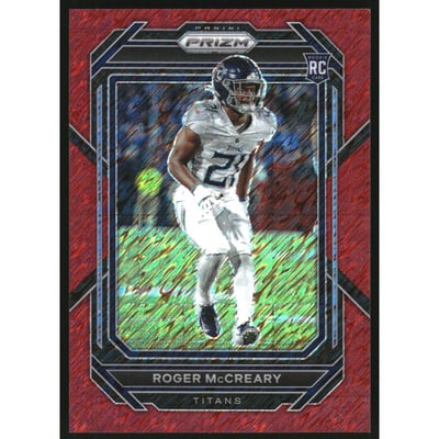 2022 Panini Prizm Prizms Red Shimmer #382 Roger McCreary