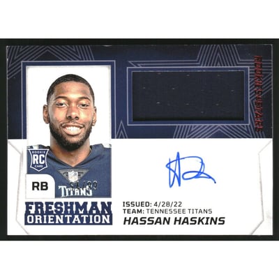 2022 Rookies and Stars Freshman Orientation Jersey Autographs #34 Hassan Haskins/99