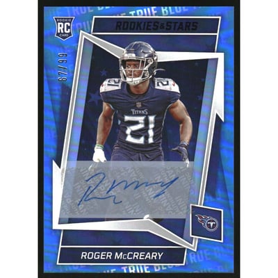 2022 Rookies and Stars Signatures True Blue #185 Roger McCreary/99