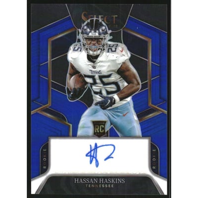 2022 Select Rookie Signatures Prizm Blue #42 Hassan Haskins