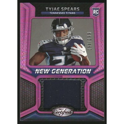 2023 Certified New Generation Jerseys Mirror Pink #42 Tyjae Spears