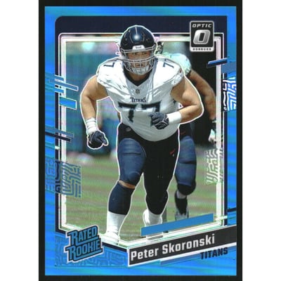 2023 Donruss Optic Aqua #296 Peter Skoronski RR